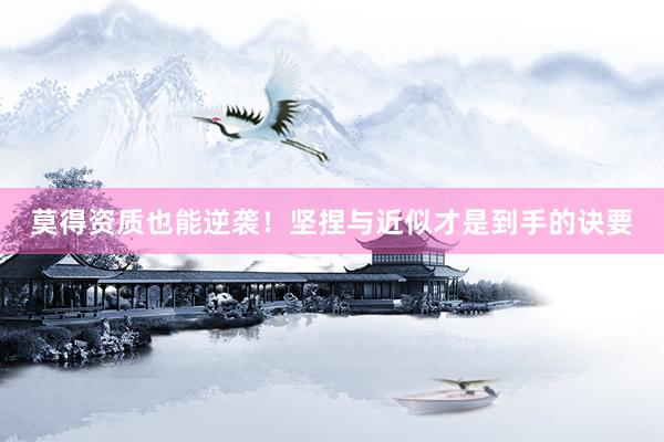 莫得资质也能逆袭！坚捏与近似才是到手的诀要